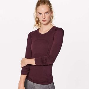 Lululemon Swiftly Long Sleeve in Garnet
